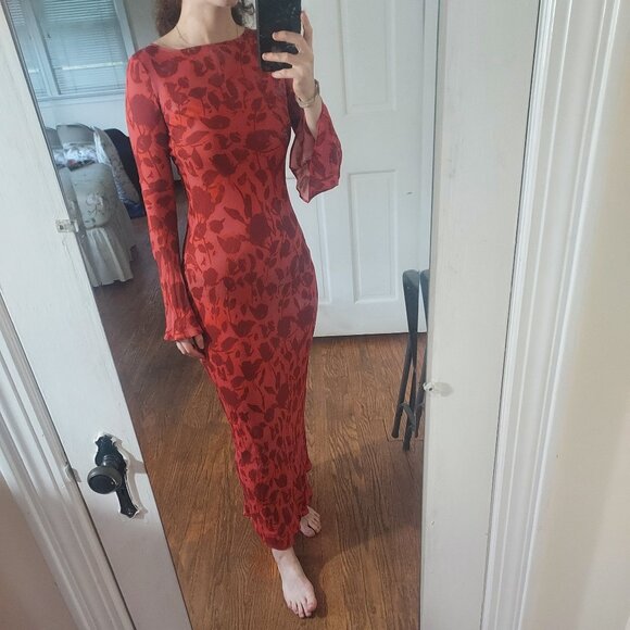 Realisation Par Red Havana The Gia Maxi Silk Dress - Picture 1 of 9
